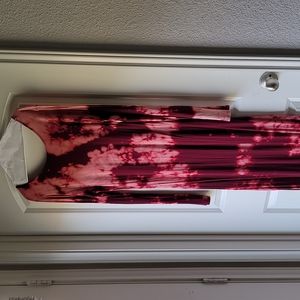 Woman's bleach tie dyed maxi dress